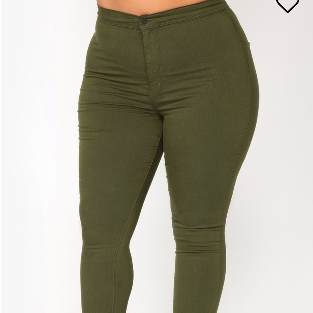 Olive green skinny pant